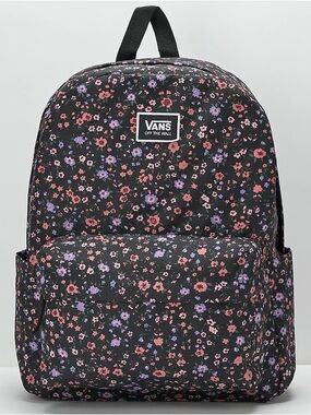 Vans Old Skool Floral Black Backpack Book Bag Pack Standard Size Backpack